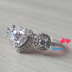 🆕️Heart Shaped Diamond 18K White Gold Ring